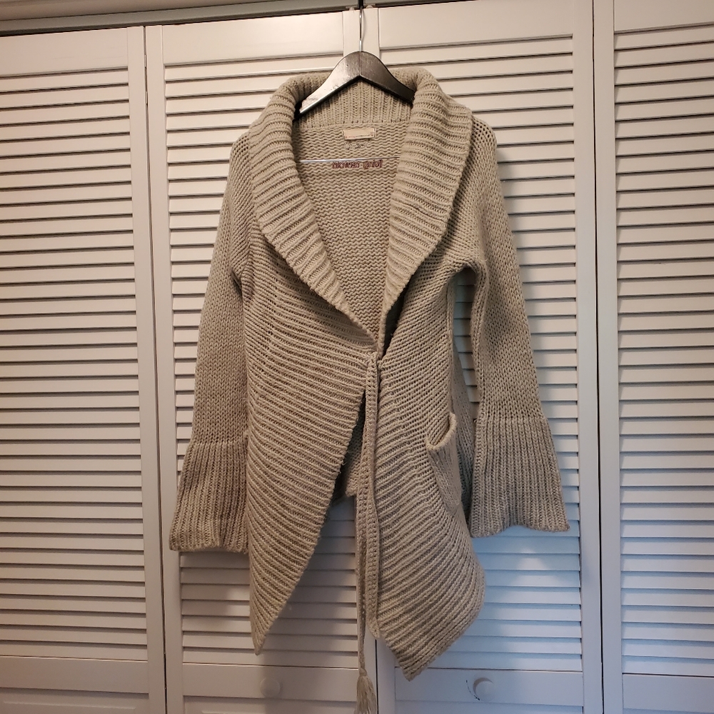 ODD MOLLY, Wrap Cardigan, 528, Chalk, Size 1, Small